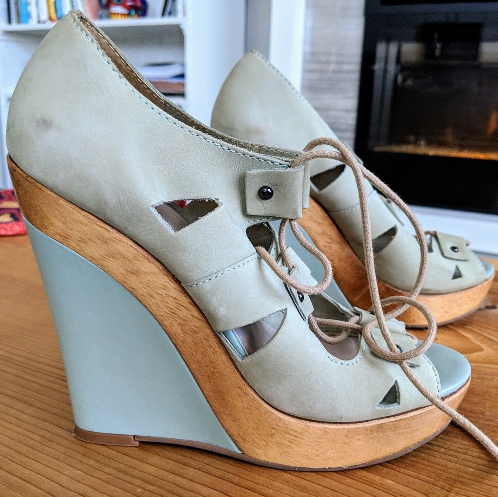 TopShop Lace-up Wedges